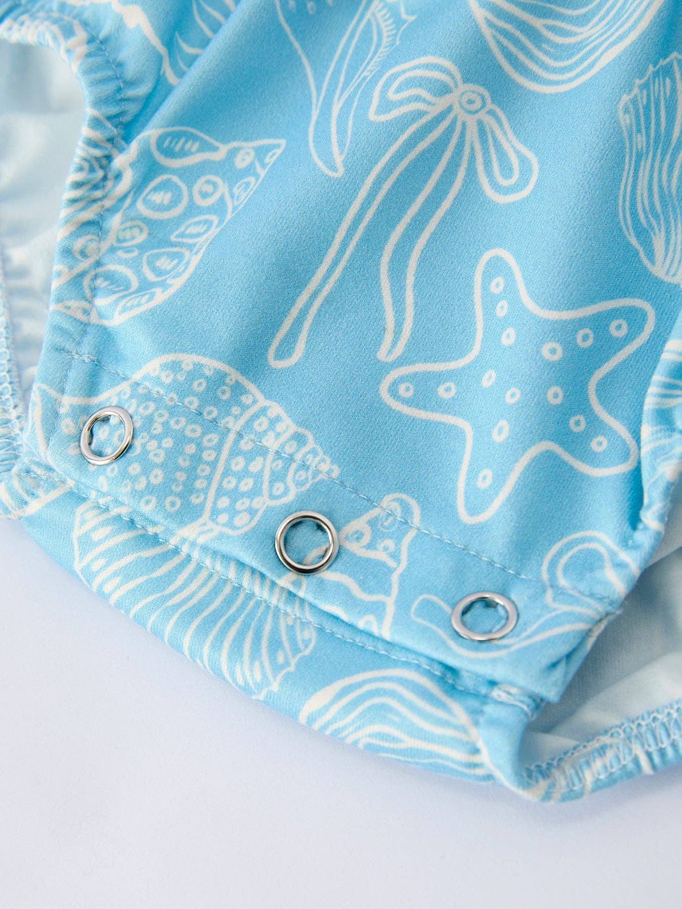 Seashell Romper Bow Ruffle