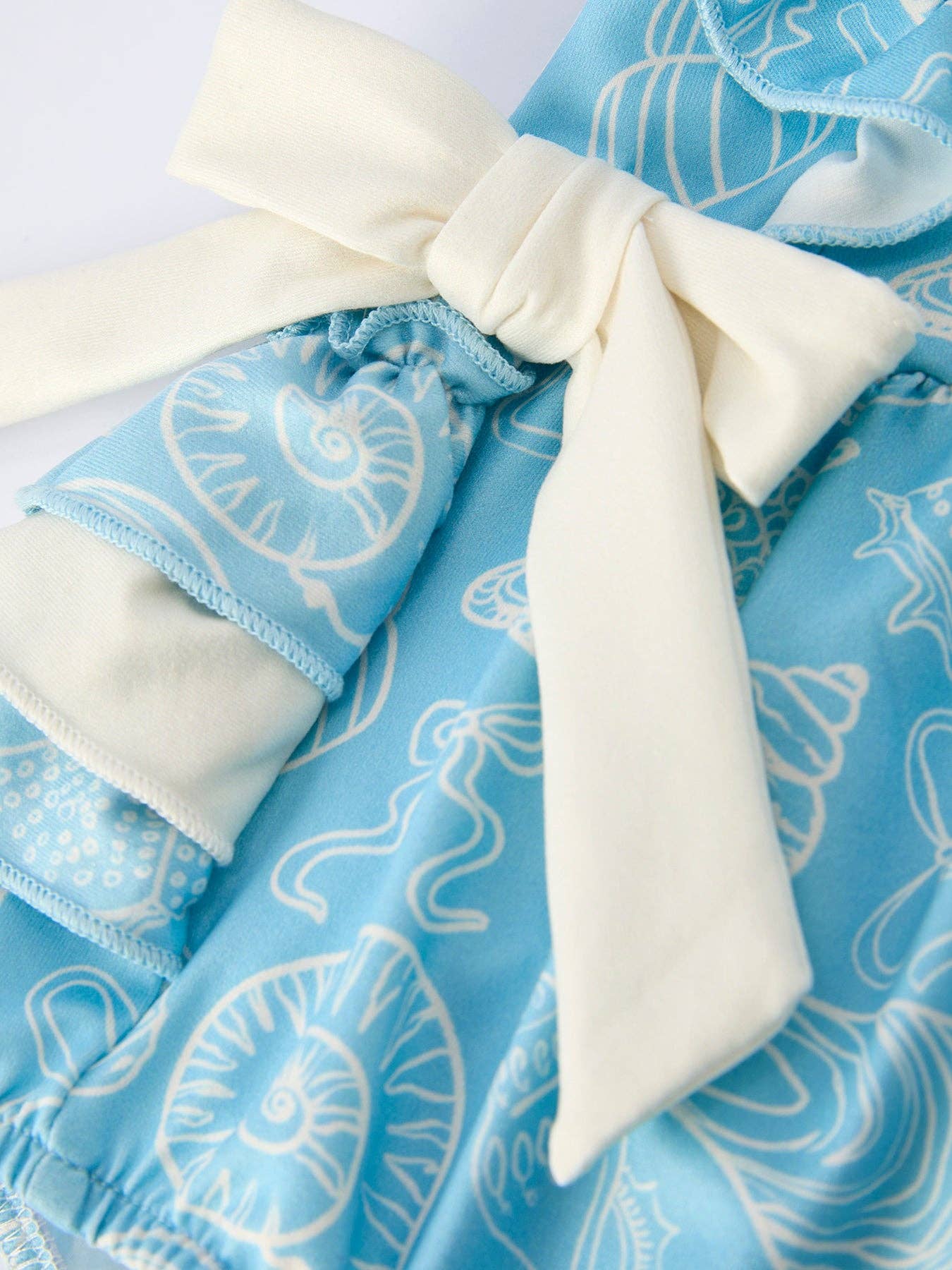 Seashell Romper Bow Ruffle