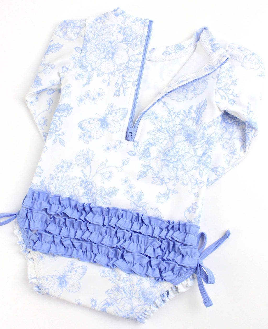 Baby Girls Periwinkle Butterfly Rash Guard