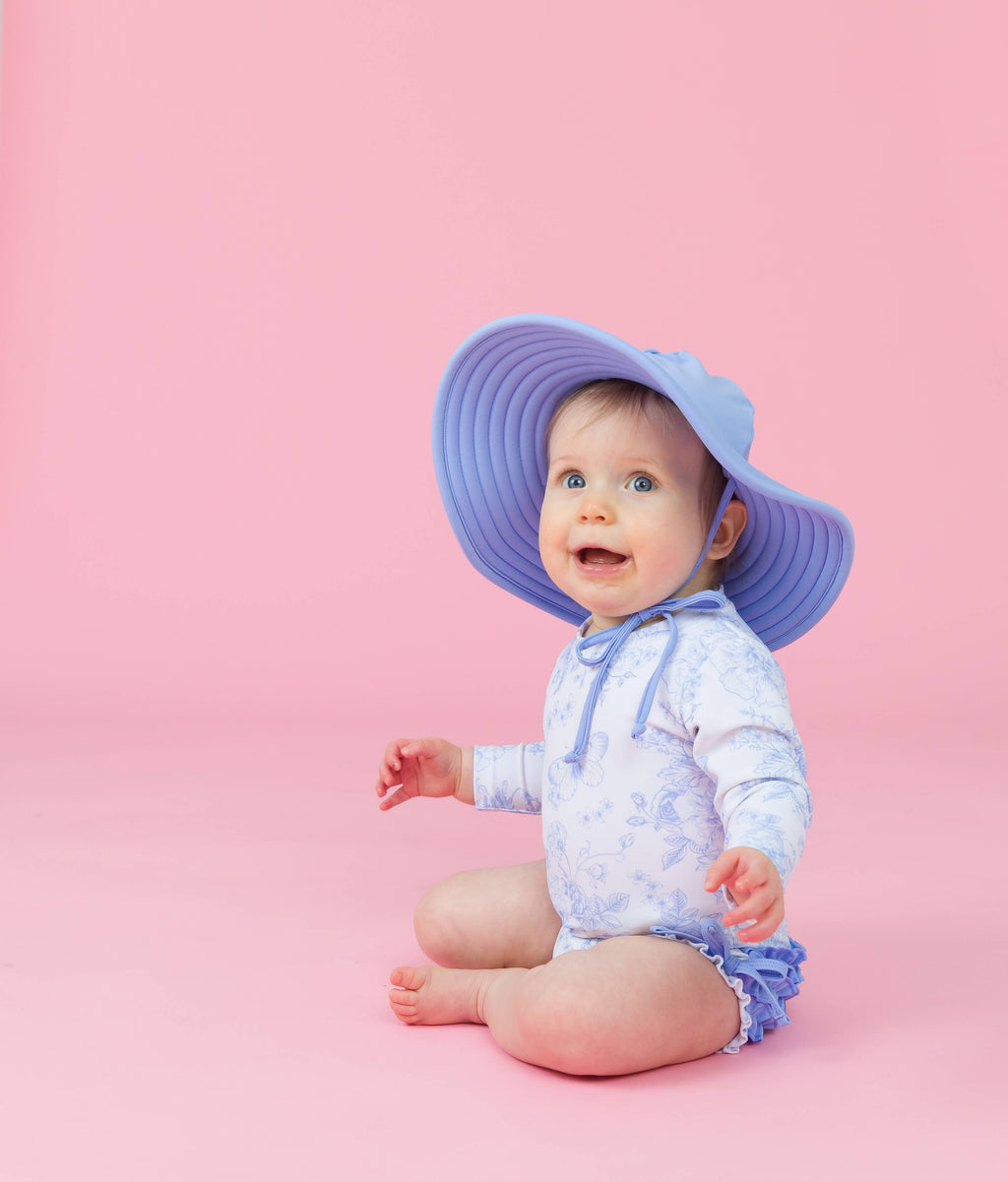 Baby Girls Periwinkle Butterfly Rash Guard