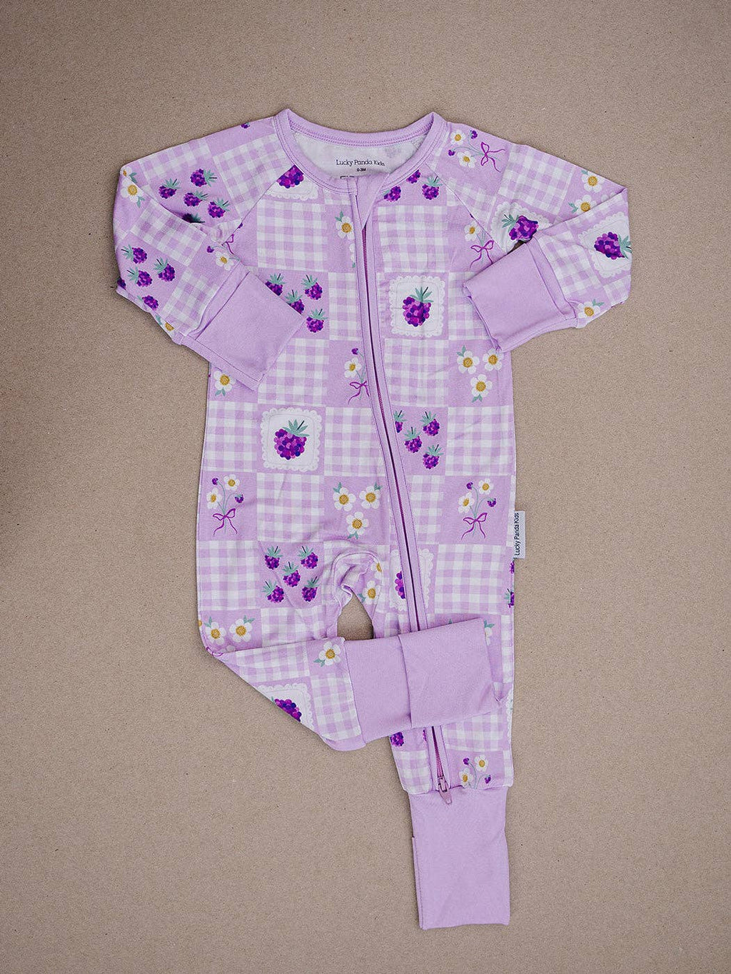 Bamboo Zip Romper | Raspberry