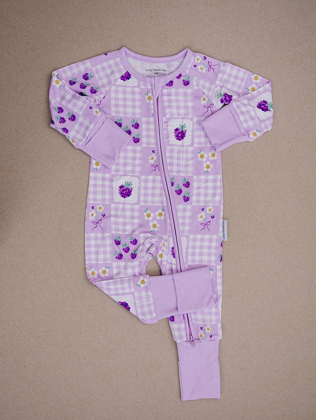 Bamboo Zip Romper | Raspberry