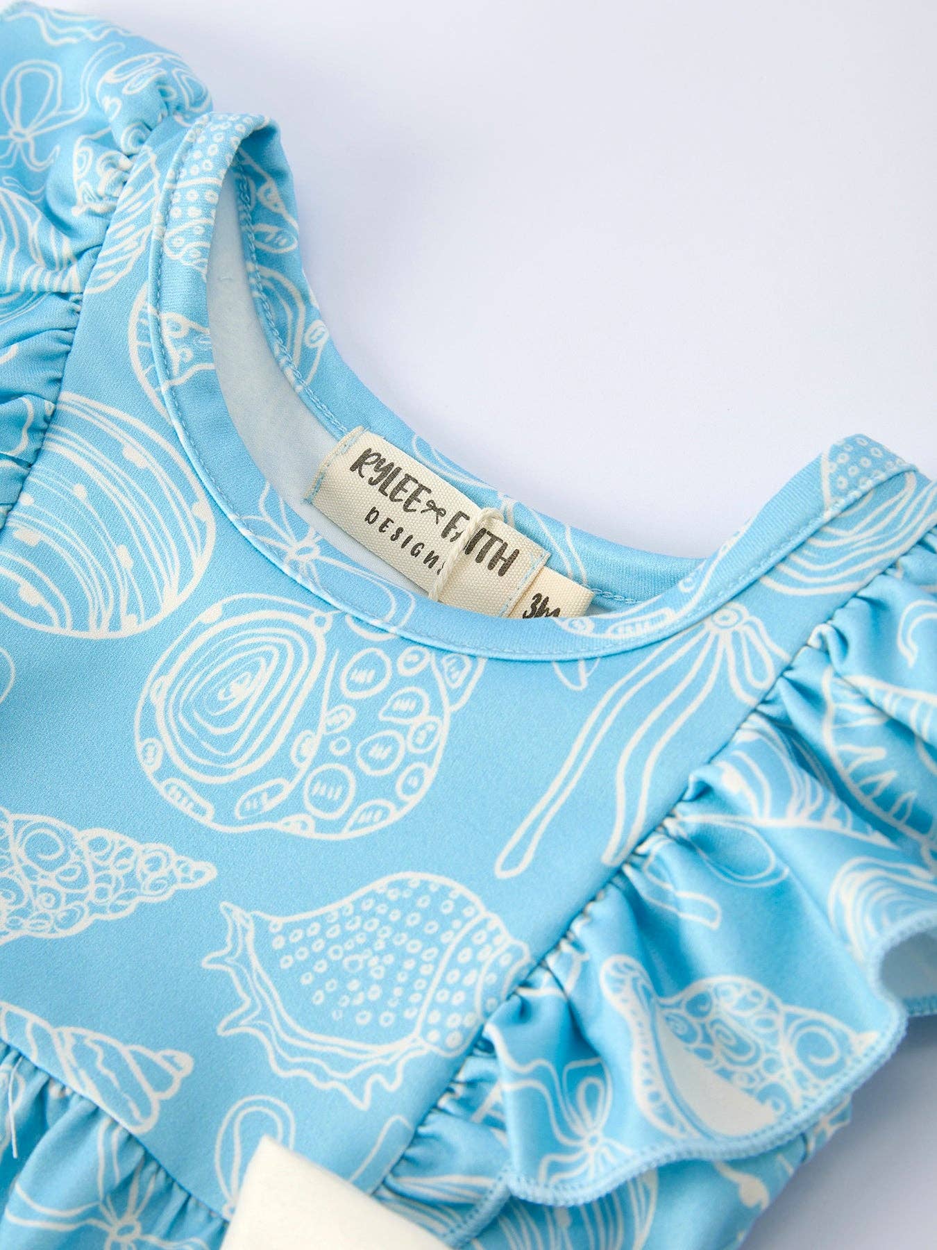 Seashell Romper Bow Ruffle