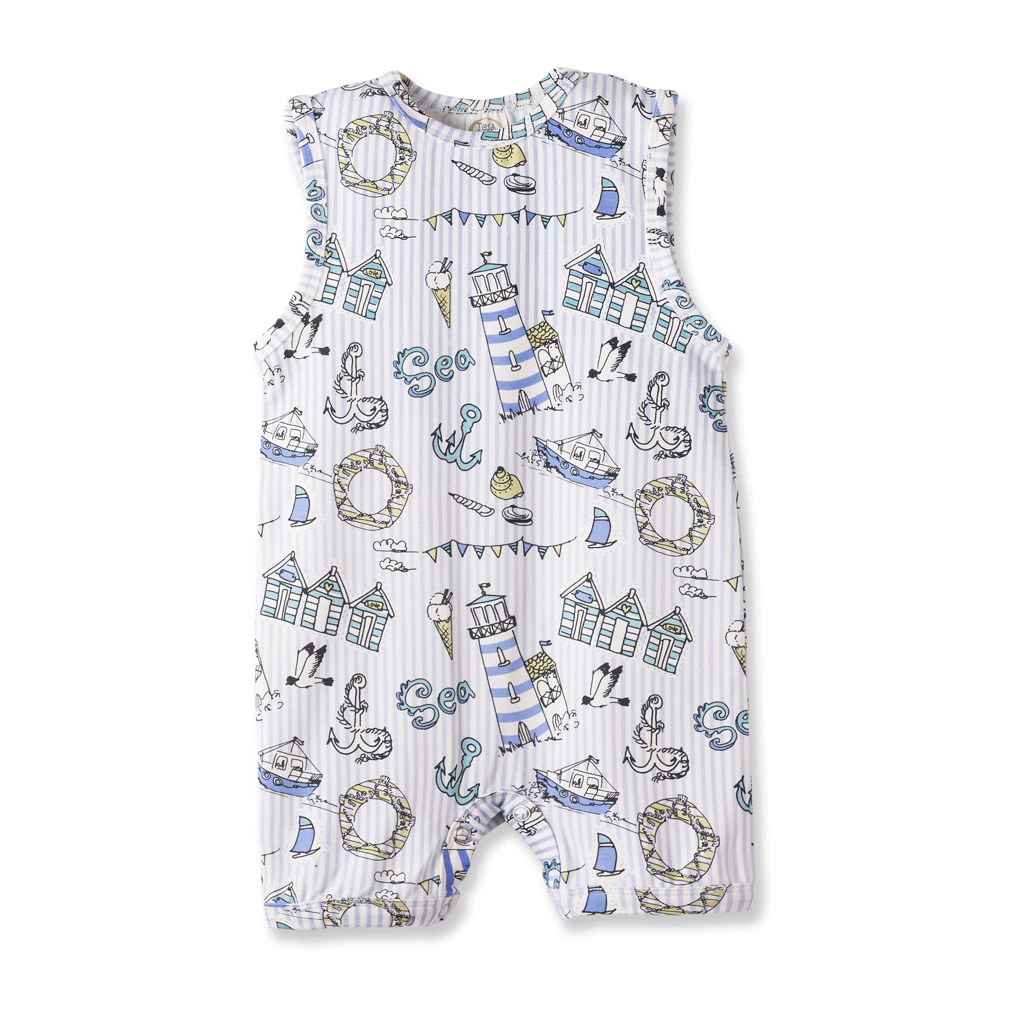 Seashore Romper – Bamboo Baby Neutral One Piece