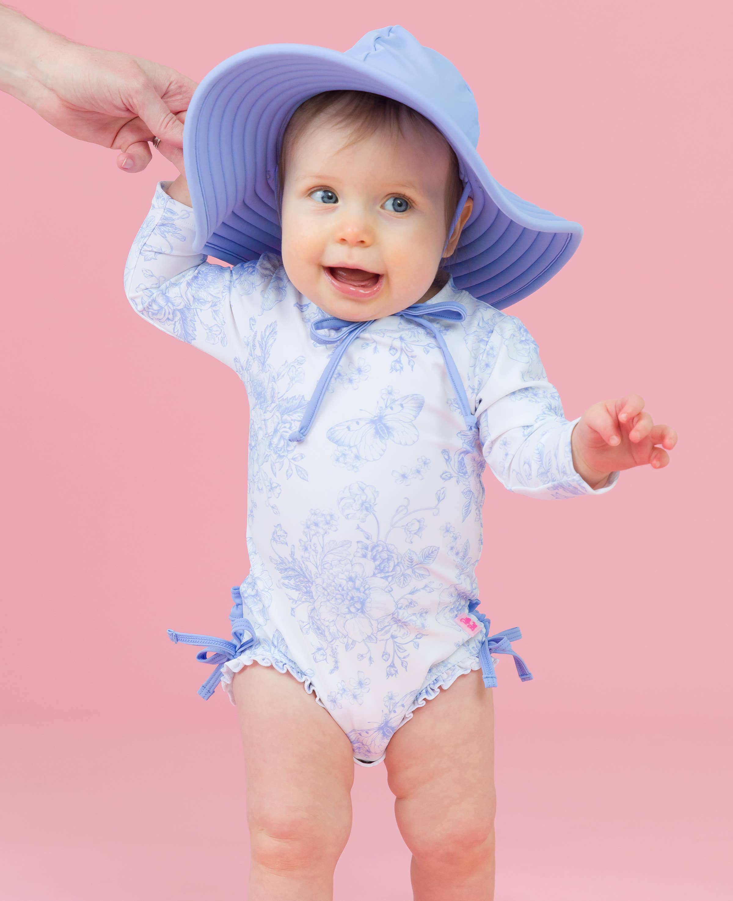 Baby Girls Periwinkle Butterfly Rash Guard