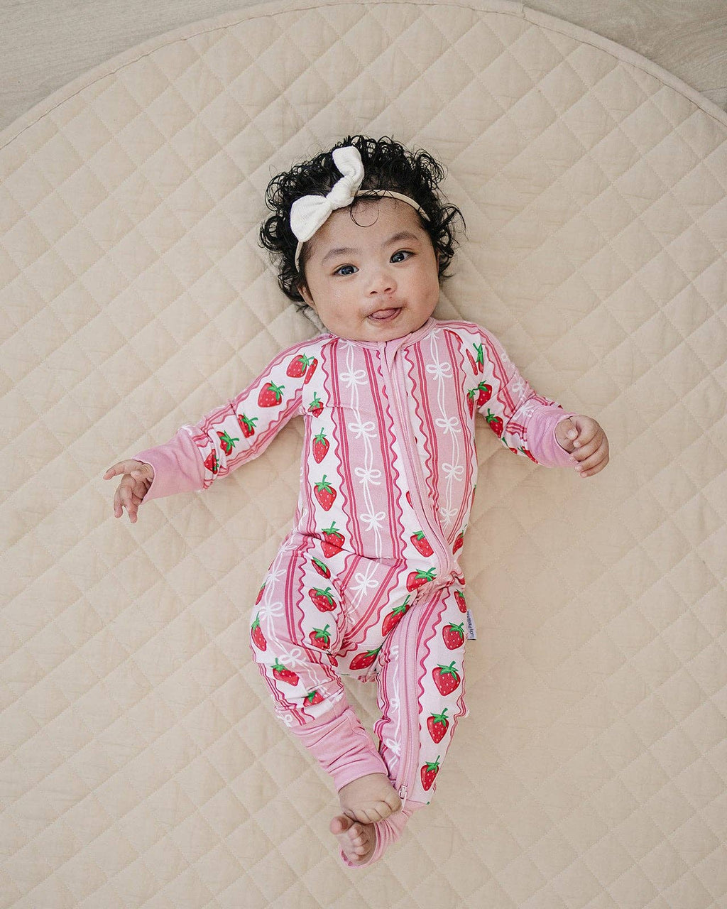 Bamboo Zip Romper | Strawberry
