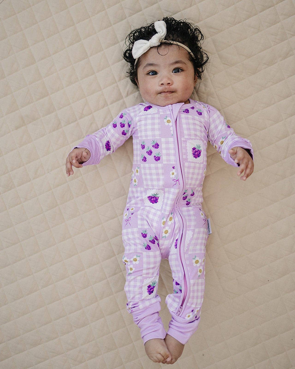Bamboo Zip Romper | Raspberry