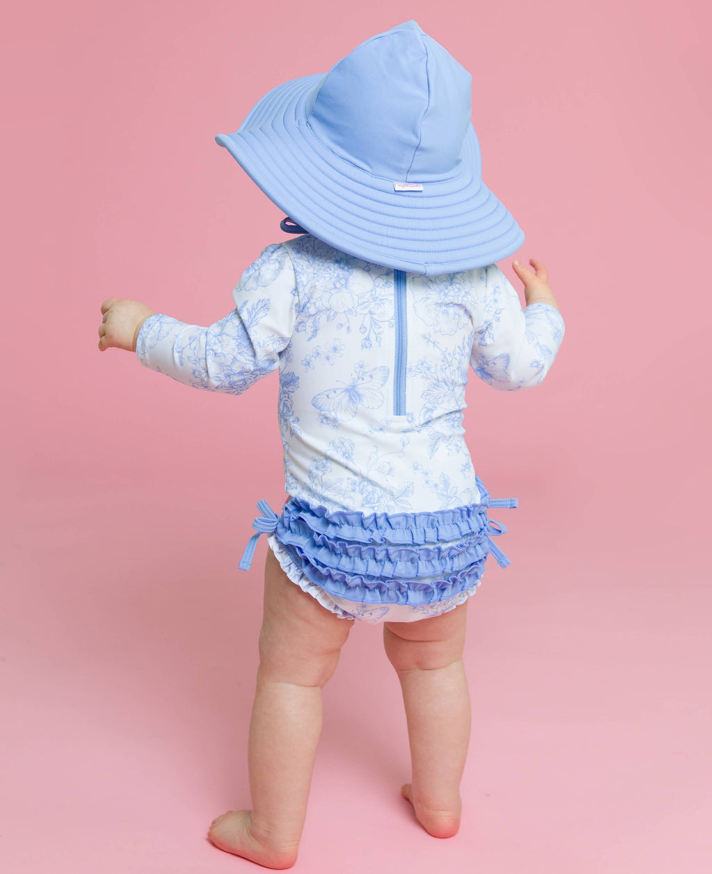 Baby Girls Periwinkle Butterfly Rash Guard