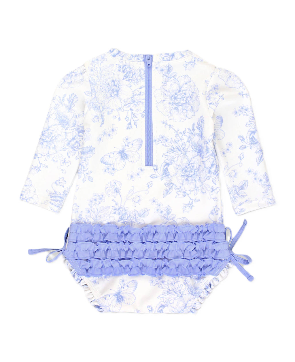 Baby Girls Periwinkle Butterfly Rash Guard