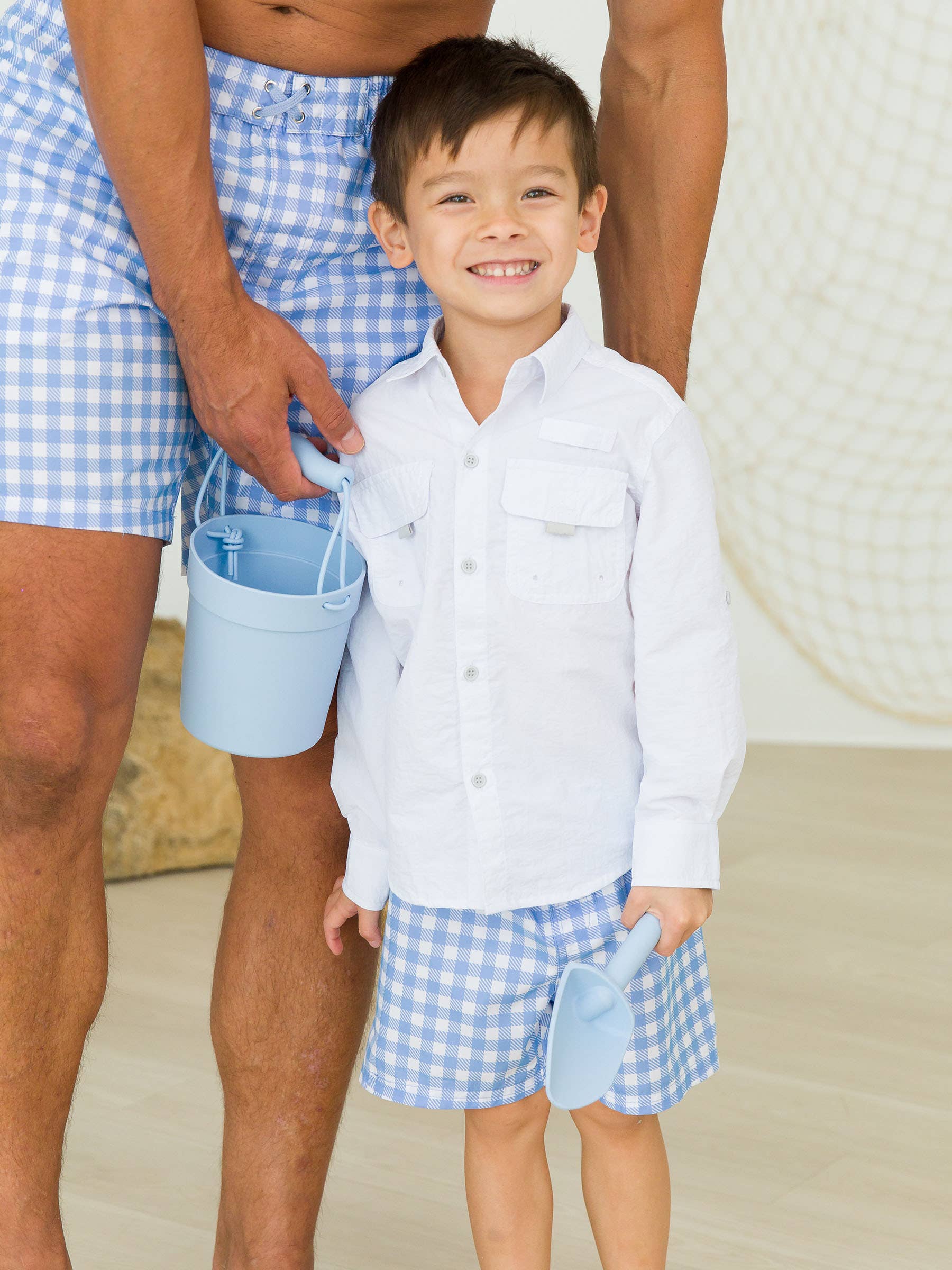 Gingham Swim Trunks