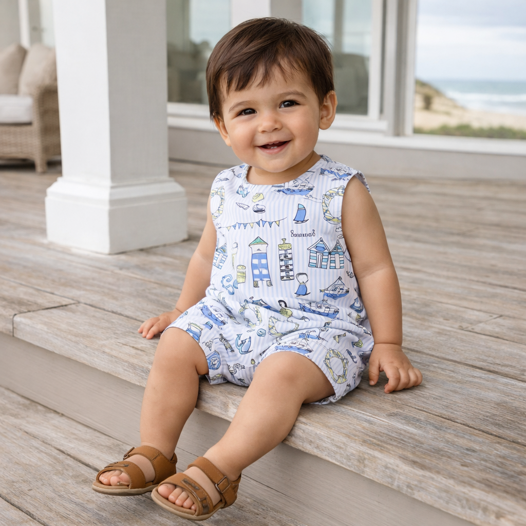 Seashore Romper – Bamboo Baby Neutral One Piece